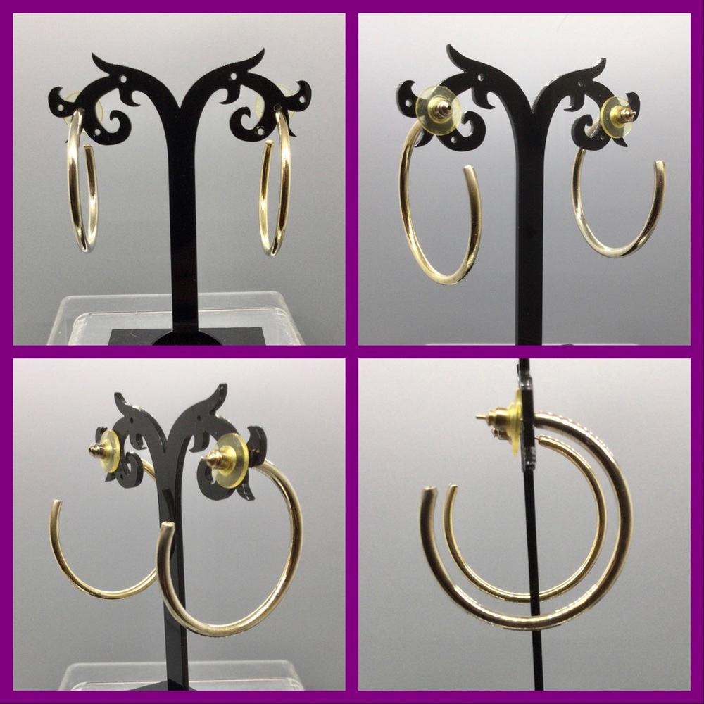 3/$13_ Goldtone Hoops - Picture 4 of 5